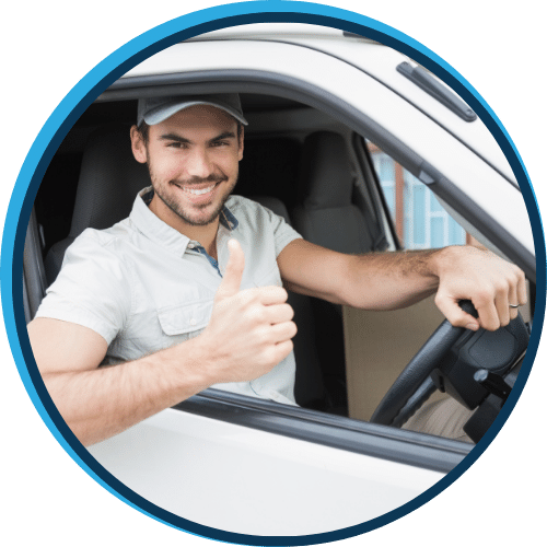 van driver Keelin who saved on insurance